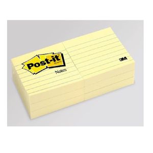 Notas Quita Y Pon xplg Líneas Amarillo Pastel Pqtxun
