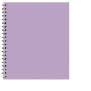 Cuaderno Espiral A4 100hjs Cuadros Economico Morado Pastel