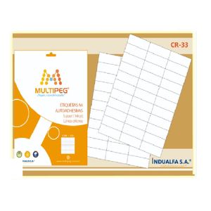 Etiquetas Adhesivas Cr  Blanco un Cjxhjs LI Multipeg