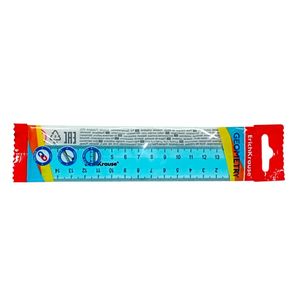 Regla plástica 15cm azul pastel blisterx01 49536