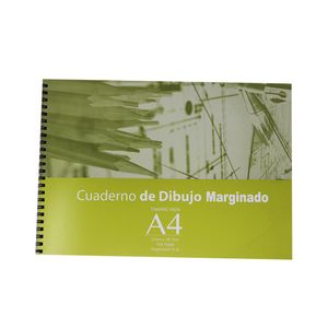 Cuaderno Espiral A4 100hjs Con Margen De Dibujo 75gr