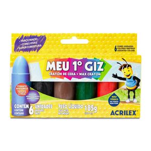 Crayones Colores Cortos Extragruesos Juego x06un 185Gr 9506