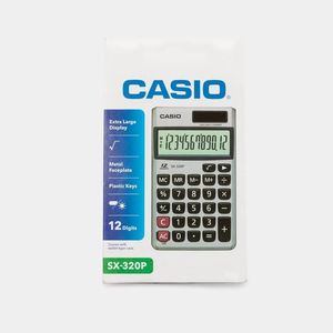 Calculadora 12 Dígitos Bolsillo Sx-320p Plata Casio