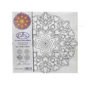 Bastidor Tela Mándala 30x30cm Flor Sh.Pa.103e