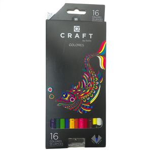 Lápices de Colores Largos Triangulares Craft Jgox16un