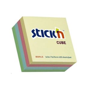 Notas Quita Y Pon 3x3plg Colores Pastel Mix Cubox400hj 21013