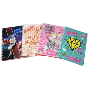 Cuaderno Espiral A4 100hjs 4 Líneas Económico Estilo