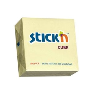 Notas Quita Y Pon 3x3plg Amarillo Pastel Cubox400hj 21072