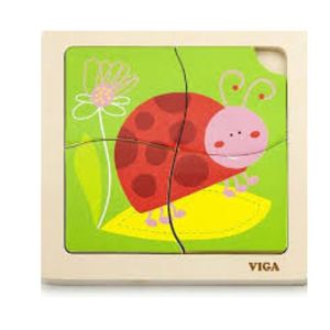 Didáctico Encaje Madera Plano Mariquita 50140