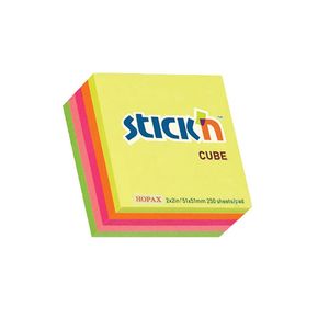 Notas Quita Y Pon 2x2plg Colores Neón Mix Cubox250hj 21203