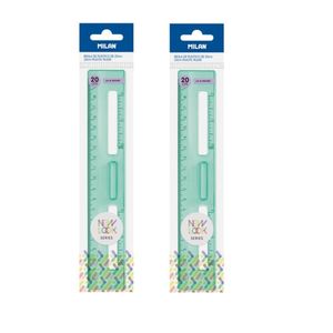 Regla Plastica cm Transparente Verde New Look nl Milan