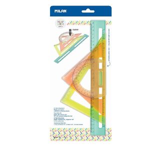 Juego Geométrico Regla 30cm 4pzs New Look  Milan