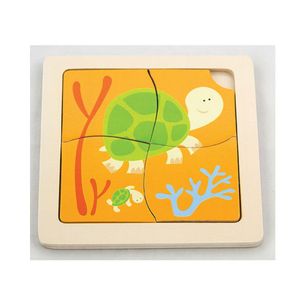 Didáctico Encaje Madera Plano Tortuga 50143