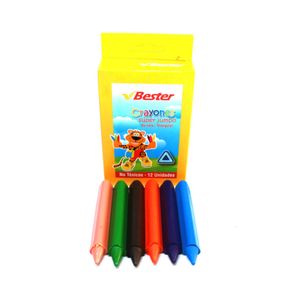Crayones Colores Cortos Triangular Jumbo Jgox12un Bestcy071