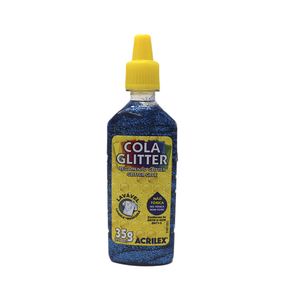 Pega Especial Con Escarcha 35grs Azul Glitter