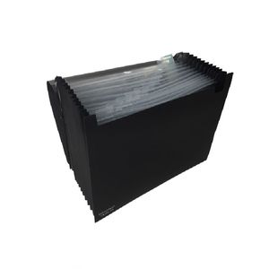 Archivador Acordeón 12 Div A4 Negro Mate Con Elástico 59246