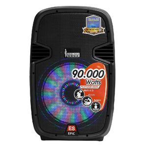 Caja Amplificada Es-2gad-Epic-15 Led 90000watts  Negro