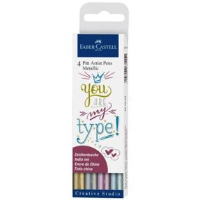 Marcador Escolar Pta Fina 1.5mm Jgox4un Metalizados 167304