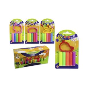 Plastilina En Barra Cortas Colores Cjax06un Rueda C/Moldes