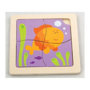 Didáctico Encaje Madera Plano Pez 50144