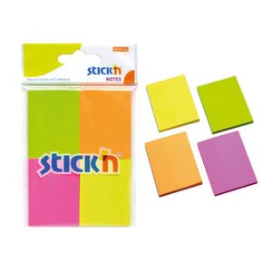 Notas Adhesivas Mediana De 4 Colores Neón