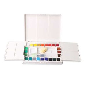 Acuarela 24 Colores Cja Plástica Con Pincel Ref.Sfp082