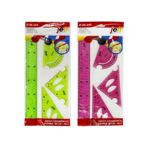 Juego Geométrico Flexible 30cm 4 Pcs J1118-Jf.Re.645