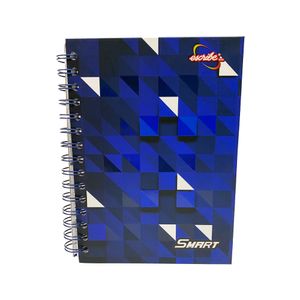 Cuaderno Espiral A5 180hjs Cuadros Pasta Dura Smart