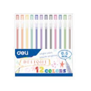 Bolígrafo 0.5mm Gel Set 12 Colores Eg119