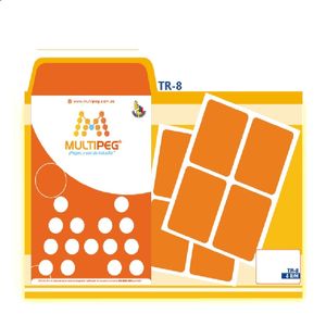 Etiquetas Adhesivas T  Naranja un Pqtxhjs  Multipeg