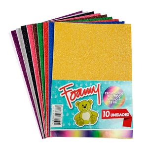 Didáctico Figuras Foamy Escarchado Numero X15 Pz