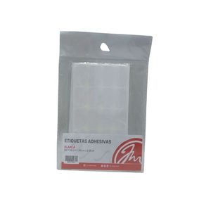 Etiquetas Adhesivas T-1 2.55cmx1.6cm Blanca