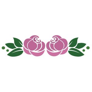 Stencil 30x10cm flores 1225