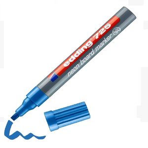 Marcador Pizarra Pta Biselada Azul Neon E-725 Edding